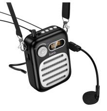 Портативна колонка з гарнітурою HOCO L23 Lemony speaker with wired microphone 5W Black (6942007672160)