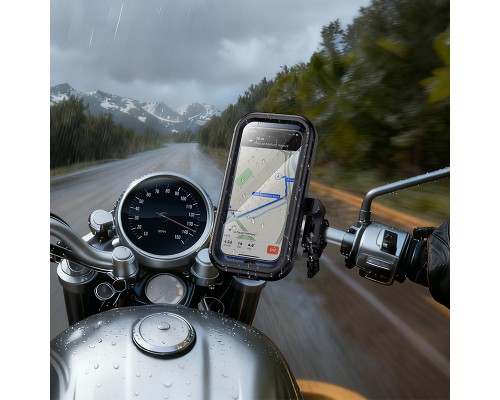 Велотримач для телефона HOCO H95 Bendito waterproof riding holder Black (6942007671767)