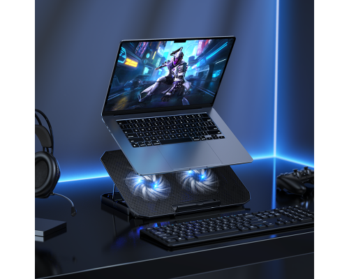 Підставка для ноутбука HOCO GA4 Jade laptop cooling stand Black (6942007666626)