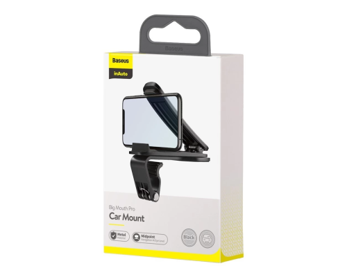 Автотримач для телефона Baseus Big Mouth Pro Car Mount（Applicable to centre console）Black (SUDZ-A01)