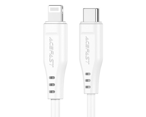Кабель ACEFAST C3-01 Type-C to iP 3A, 30W, TPE, TPE connectors, White (6974316280811)