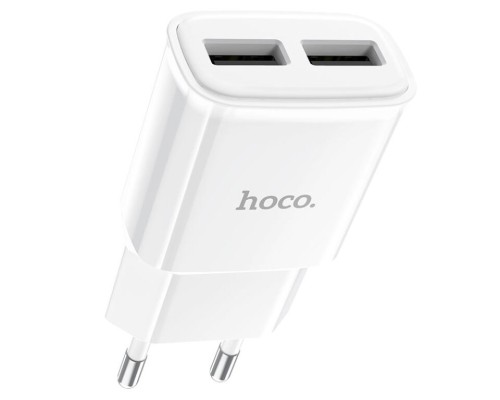 Мережевий зарядний пристрій HOCO C88A Star round dual port charger 12W White (6931474749499)