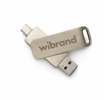 Портативний SSD Wibrand Wolf 512GB USB 3.2 Gen.2 Type-C/Type-A Read/Write 1000MB/s Silver (WIEXSSD/WO512GB)