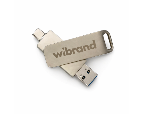 Портативний SSD Wibrand Wolf 512GB USB 3.2 Gen.2 Type-C/Type-A Read/Write 1000MB/s Silver (WIEXSSD/WO512GB)