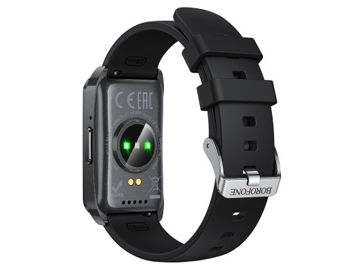 Фітнес-браслет BOROFONE BD16 37mm. 200 mAh. IP67 Smart bracelet Black (6941991126574)