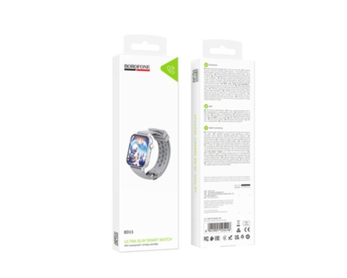 Смарт-годинник BOROFONE BD15 46mm. 200 mAh. IP67 Smart watch(call version) silver (6941991125416)
