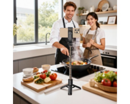Селфі-монопод ACEFAST E43 Supports automatic selfie stand opening, (0,63cm) Black (6974316286141)