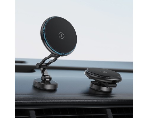 Автотримач для телефона з БЗП ACEFAST D30 magnetic folding wireless charging car holder Black (6974316283089)