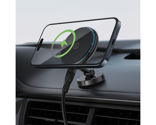 Автотримач для телефона з БЗП ACEFAST D30 magnetic folding wireless charging car holder Black (6974316283089)