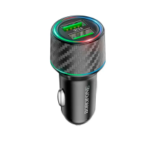 Автомобільний зарядний пристрій BOROFONE BZ21A Brilliant 36W dual port QC3.0 car charger Black (6941991101205)
