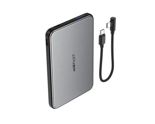 Зовнішній акумулятор ACEFAST M30-5000 PD20W magnetic fast charging power bank with cable Black (6974316286004)