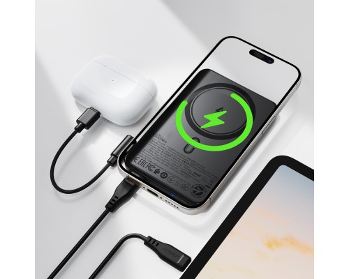Зовнішній акумулятор ACEFAST M30-5000 PD20W magnetic fast charging power bank with cable Black (6974316286004)