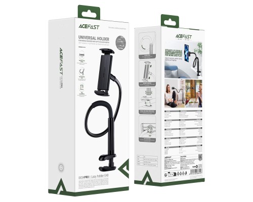 Тримач телефона ACEFAST E40 lazy holder Black (6974316286127)