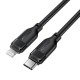 Кабель ACEFAST C16-01 TPU charging data cable USB-C to L Black (6974316286196)