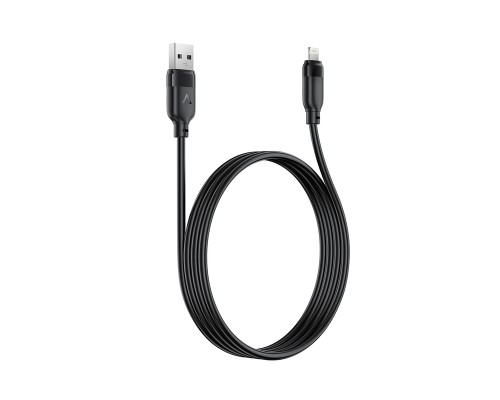 Кабель ACEFAST C16-02 TPU charging data cable USB-A to L Black (6974316286202)