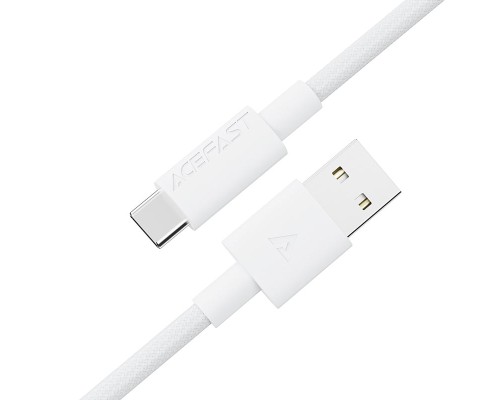 Кабель ACEFAST C18-04 USB-A to USB-C braid charging data cable White (6974316284260)