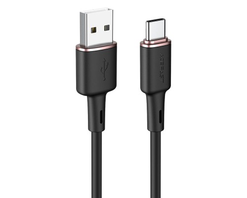 Кабель ACEFAST C2-04 USB to Type-C 3A, 1.2m, silicone, zinc connectors, Black (6974316280767)