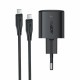 Мережевий зарядний пристрій з кабелем ACEFAST A117 PD20W mini GaN fast charger set(P16),black  Black (6974316286509)