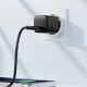 Мережевий зарядний пристрій з кабелем ACEFAST A117 PD20W mini GaN fast charger set(P16),black  Black (6974316286509)