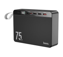 Зовнішній акумулятор HOCO J94 Overlord 22.5W fully compatible power bank(75000mAh) Black (6931474779175)
