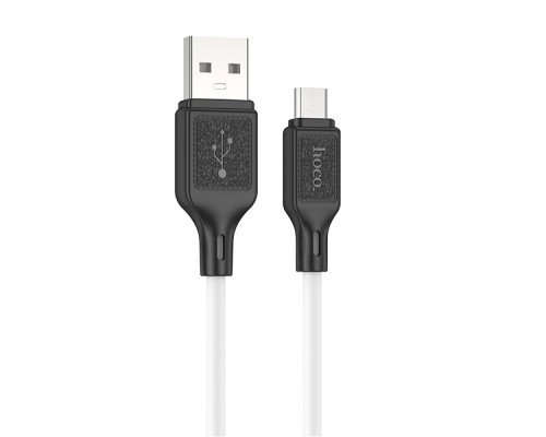 Кабель HOCO X90 Cool silicone charging data cable for Micro White (6931474788436)