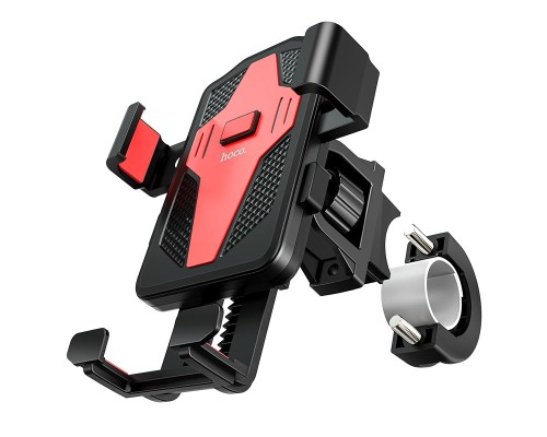 Велотримач для телефона HOCO CA73 Flying one-touch bicycle and motorcycle universal holder Black＆Red (6931474731753)