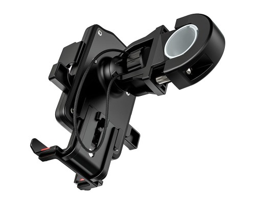 Велотримач для телефона HOCO CA73 Flying one-touch bicycle and motorcycle universal holder Black＆Red (6931474731753)