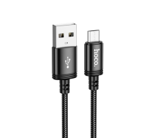 Кабель HOCO X89 Wind charging data cable Micro Black (6931474784346)