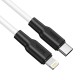 Кабель HOCO X21 Plus Type-C to iP 3A, 20W, 1m,  black and white (6931474742162)