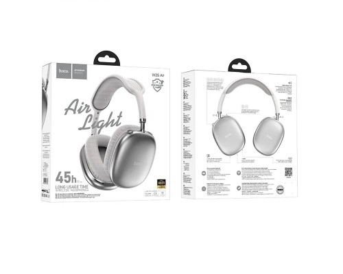 Бездротові накладні навушники HOCO W35 Air Triumph BT headset Silver (6942007616348)