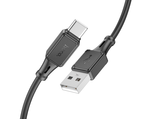 Кабель HOCO X101 Assistant silicone charging data cable Type-C Black (6942007604079)