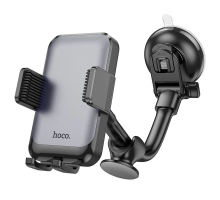 Автотримач для телефона HOCO H27 Rock push-type car holder(center console) Black gray (6942007608923)