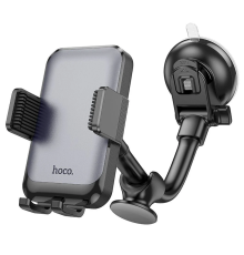 Автотримач для телефона HOCO H27 Rock push-type car holder(center console) Black gray (6942007608923)