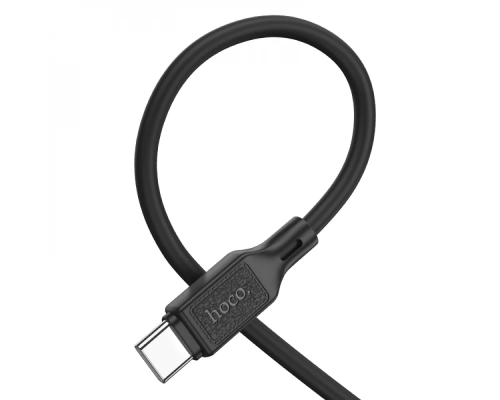 Кабель HOCO X90 Cool 60W silicone charging data cable for Type-C to Type-C Black (6931474788467)