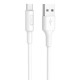 Кабель HOCO X25 USB to Micro 2A, 1m, PVC, PVC connectors, White (6957531080138)