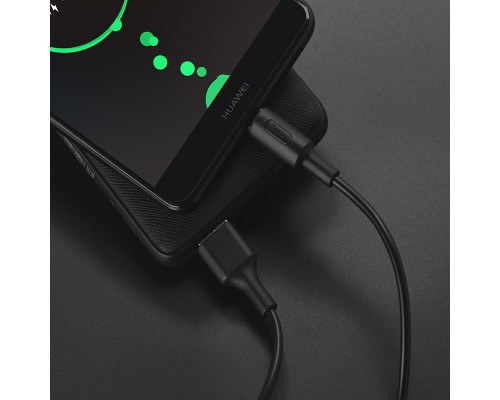 Кабель HOCO X25 USB to Type-C 2A, 1m, PVC, PVC connectors, Black (6957531080145)