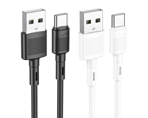 Кабель HOCO X83 USB to Type-C 3A, 1m, PVC, PVC connectors, Black (6931474770905)