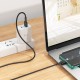 Кабель HOCO X83 USB to Type-C 3A, 1m, PVC, PVC connectors, Black (6931474770905)