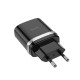 Мережевий зарядний пристрій з кабелем HOCO C12Q Smart QC3.0 charger set(Micro) 18W Black (6931474716279)