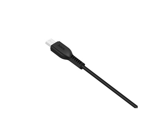 Кабель HOCO X20 USB to Micro 2A, 2m, PVC, TPE connectors, Black (6957531068884)
