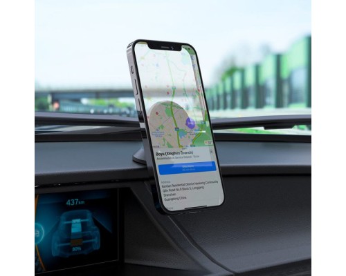 Автотримач для телефона HOCO CA79 Ligue central console magnetic car holder Black (6931474743862)