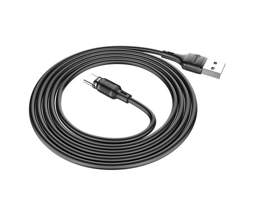 Кабель HOCO X52 USB to Type-C 3A, 1m, PVC, PVC connectors, magnetic, Black (6931474735546)