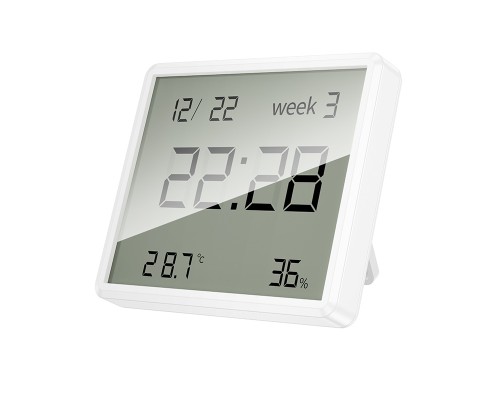 Термогігрометр HOCO HX41 Indoor electronic clock with hygrothermometer White (6942007647830)