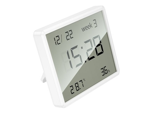 Термогігрометр HOCO HX41 Indoor electronic clock with hygrothermometer White (6942007647830)