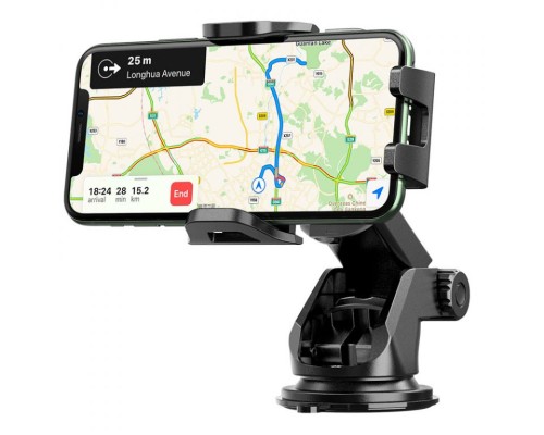 Автотримач для телефона HOCO CA76 Touareg one-touch center console car holder Black (6931474742568)