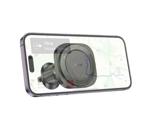 Автотримач для телефона HOCO H28 Rainbow ring magnetic car holder(air outlet) Black (6942007611459)