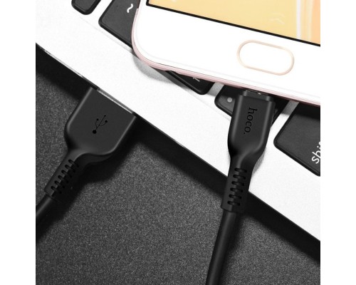 Кабель HOCO X20 USB to Micro 2A, 3m, PVC, TPE connectors, Black (6957531068945)