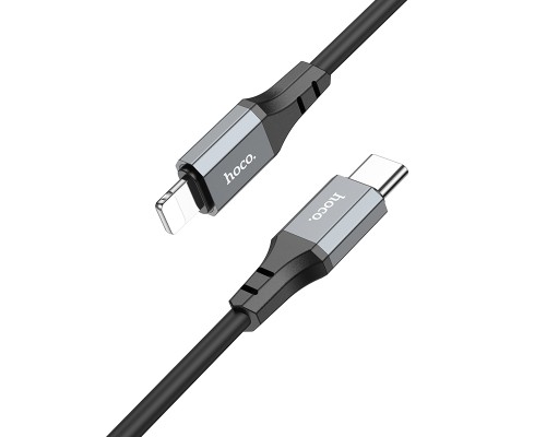 Кабель Hoco X86 iP Spear PD silicone charging data cable Black (6931474777898)
