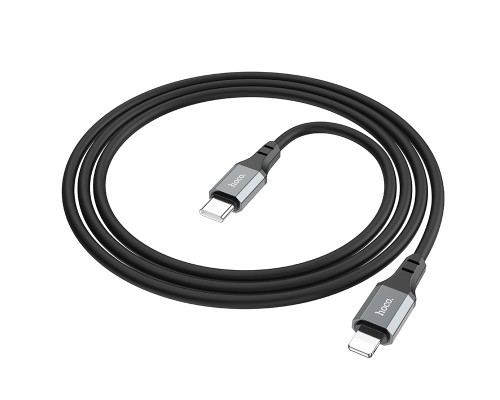 Кабель Hoco X86 iP Spear PD silicone charging data cable Black (6931474777898)