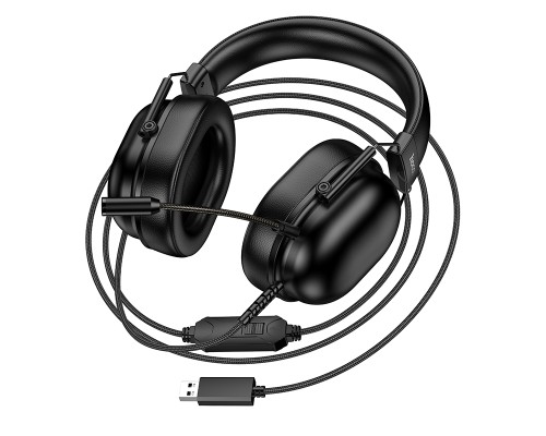 Навушники ігрові HOCO W113 Dynamic USB7.1 channel gaming headphones Black (6942007664127)